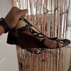 Calvin Klein Snake Print Wedges